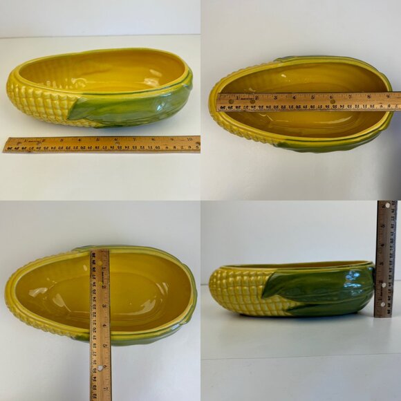 Vtg Shawnee USA Corn on Cob Ceramic Casserole Dish No Lid Replacement Bottom - Picture 3 of 11